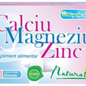 Naturalis Calciu+Magneziu+Zinc x 20 comprimate filmate Naturalis Calciu+Magneziu+Zinc x 20 comprimate filmate