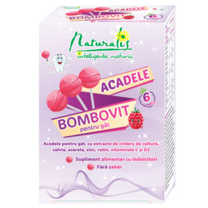 Naturalis Acadele Bombovit de gat, 6 g X 6 acadele