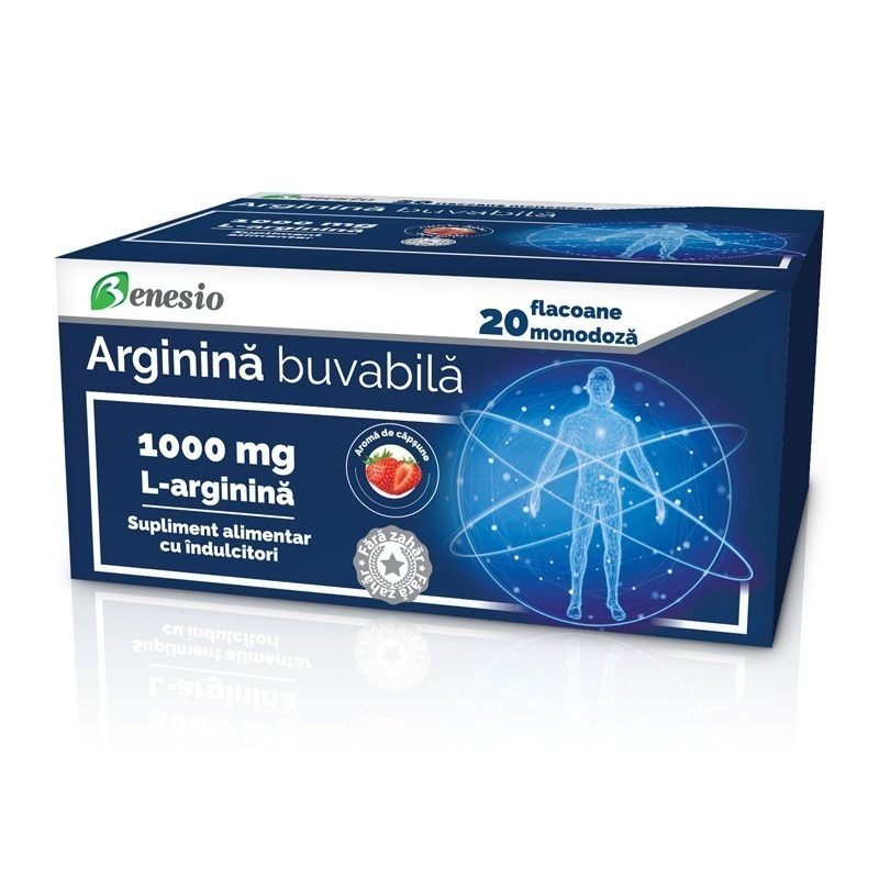 Benesio L-arginina x 20 flacoane buvabile 82744-benesio-arginina-800-158