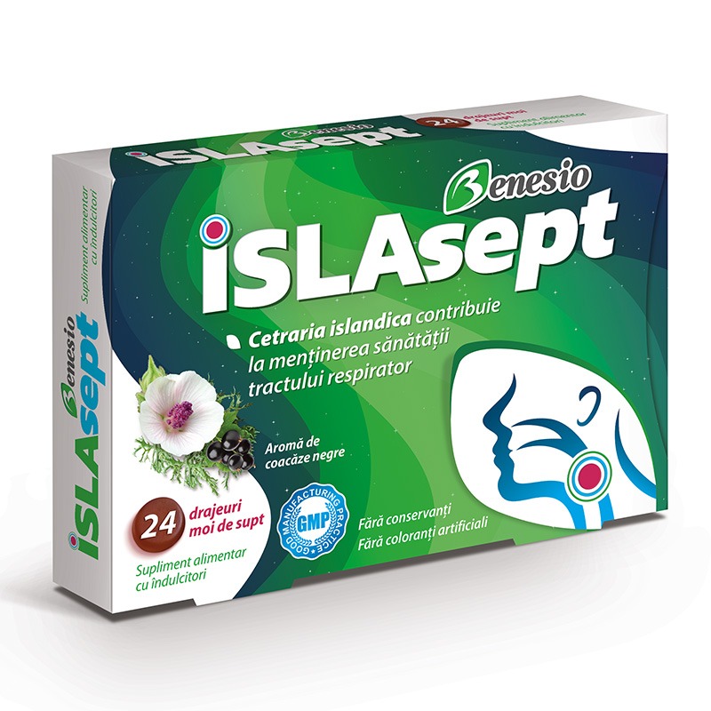 Benesio Islasept x 24 drajeuri moi Benesio Islasept x 24 drajeuri moi