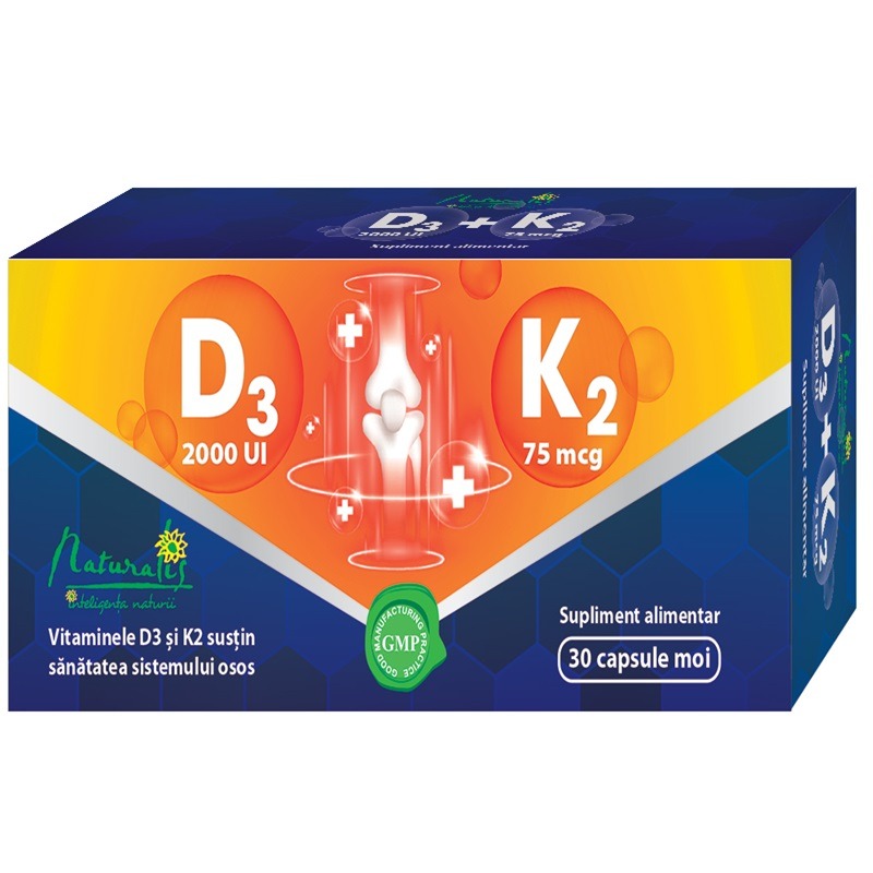 Naturalis Vitamina D3 + K2 x 30 caps. moi Naturalis Vitamina D3 + K2 x 30 caps. moi